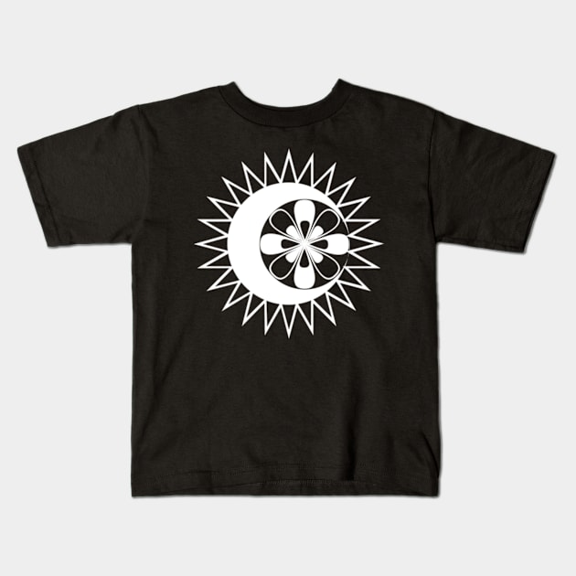 Moon mandala from the sun Kids T-Shirt by RENAN1989